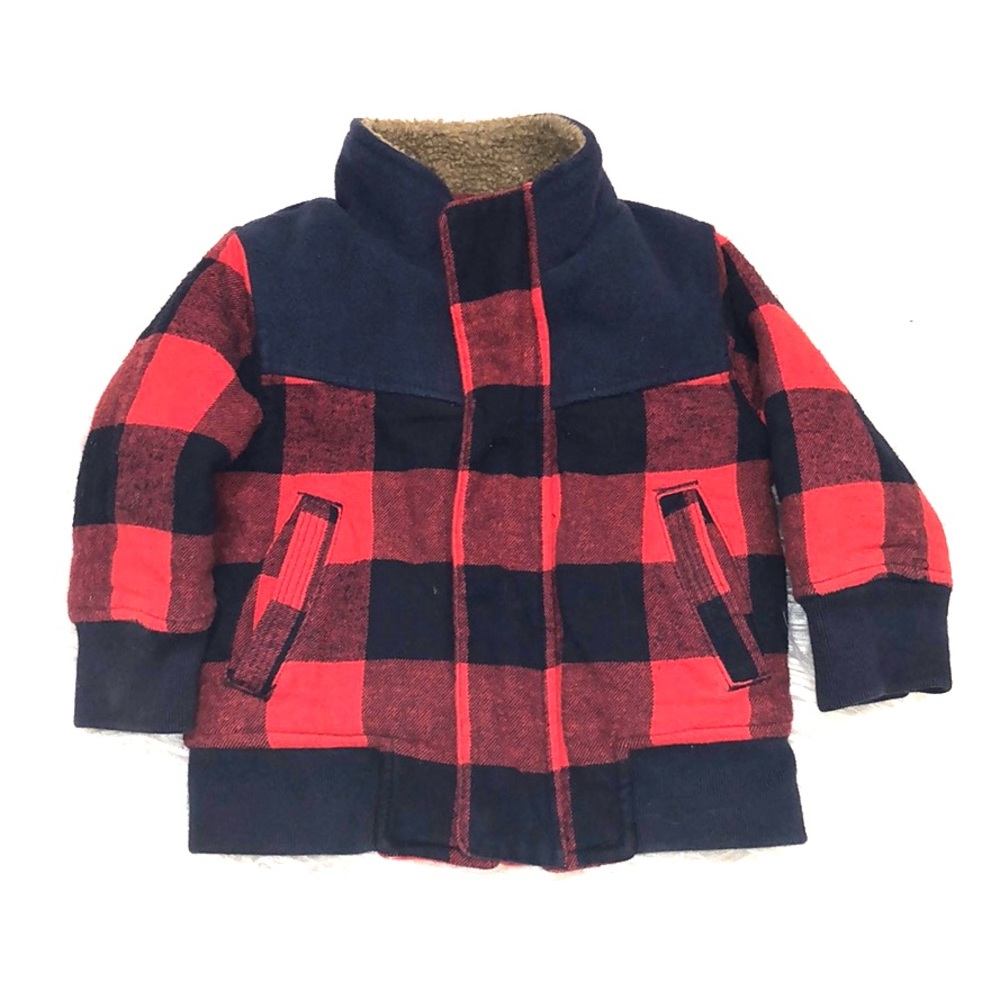 ❤️🖤❤️ Oshkosh Buffalo Plaid Jacket Zip-up